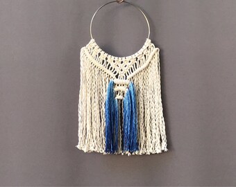 Macrame Wall Hanging, Modern Macrame, Boho Decor, Bohemian, Macrame Wall hanging, Home Decor, Dip dye hanging, Modern dream catcher,