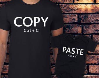 Matching Father Son Shirts Sets, Matching Father Daughter Tees, Copy Paste Shirts, Copy Paste Shirt Set, Father Son Toddler Shirts,