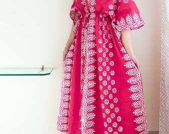 Baby shower Gift, Nursing dress, Maternity Hospital gown, plus size maternity, plus size nursing, feeding gown, nursing pyjamas (Pink SB)