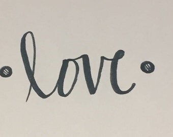 love from calligraphy Etsy calligraphy  Love