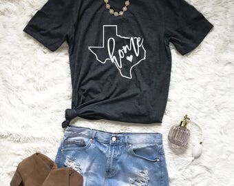 Texas Home Shirt - Texas T-Shirt - Texas Pride Shirt - Women's Texas Shirt - Texas Chick - TX Shirt - Unisex Jersey Shirt - I Love Texas Tee