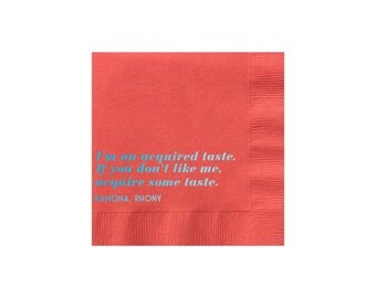 Cocktail Napkins, Custom Cocktail Napkins, Personalized Cocktail Napkins, Real Housewives, Real Housewives of New York, Gold Foil Napkins