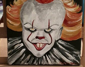 Clown painting | Etsy