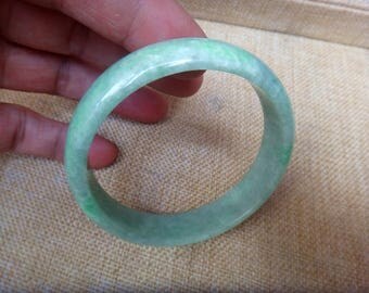 62.7mm green jade bracelet