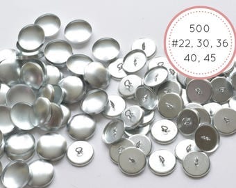 Bulk 500 Metal Self cover buttons 2 parts sizes #22 #30 #36 #40 #45 eye-back covered buttons Tufting Sewing Upholstery