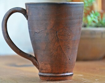 Ceramic cup, Eco pottery mug, organic clay teacup