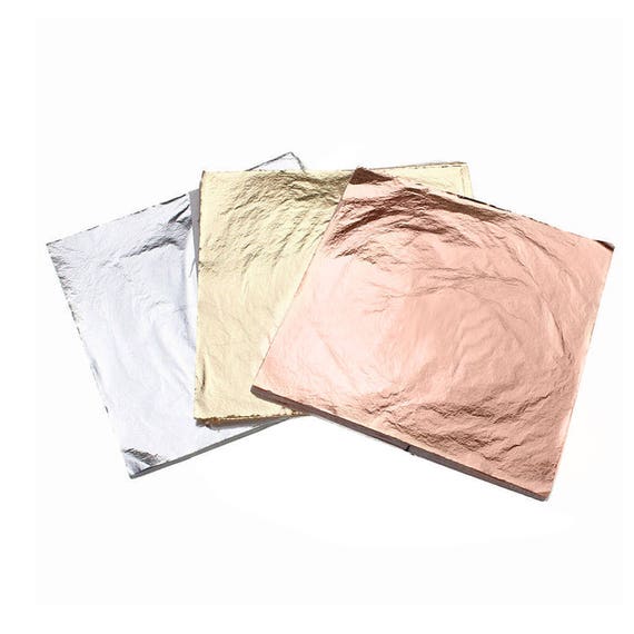 Silver Leaf Metal Sheets 5.5" x 5.5" Foil Crafts (100 sheets included