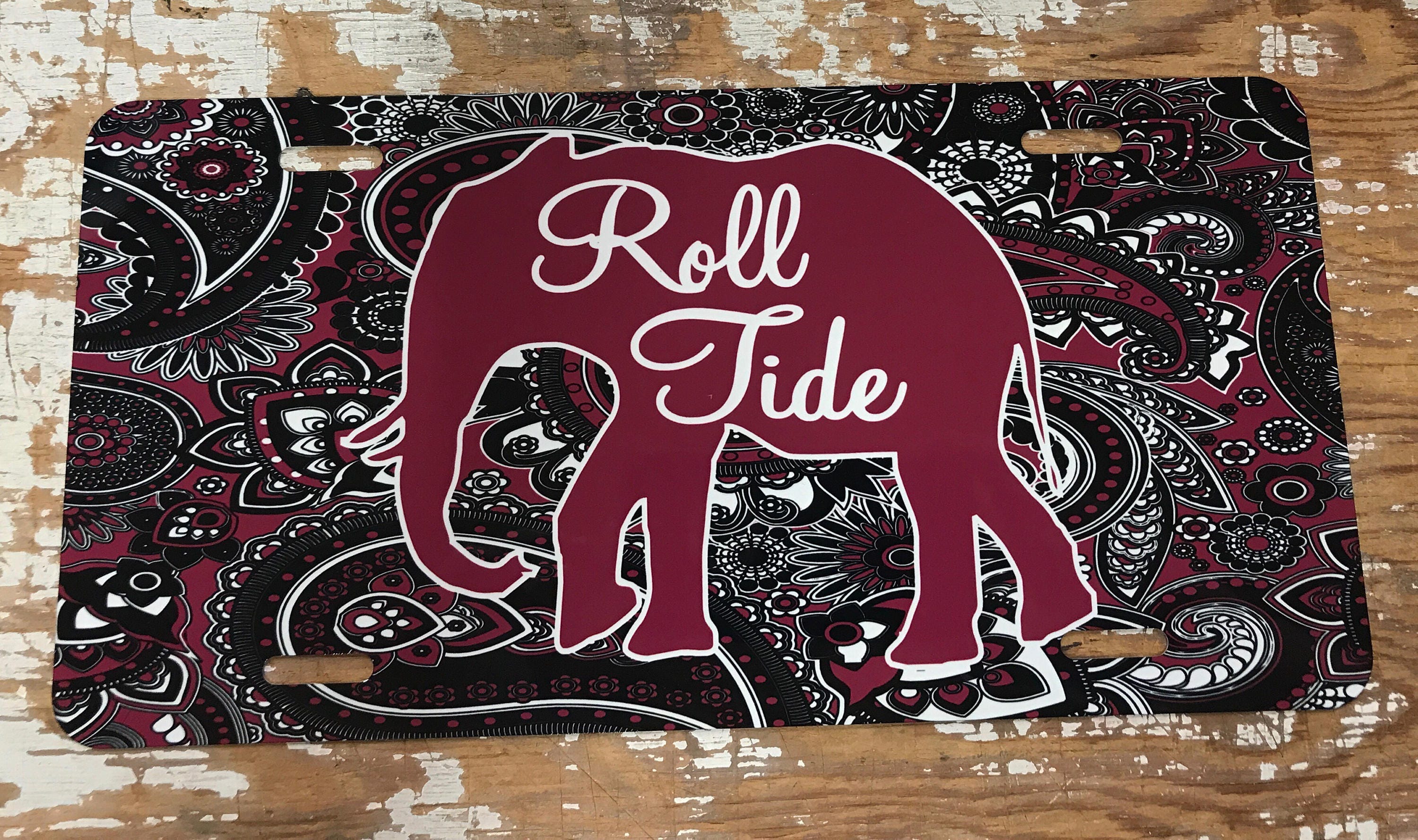 Alabama license plate roll tide car tag university of alabama