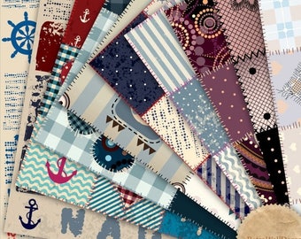30%OFF Digital Patchwork Quilt Fabric Paper Pack , Digital Scrapbooking papers, Fabric Digital Collage Paper 12x12 Buy 2 Get 1 FREE