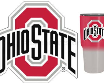 Ohio State Buckeyes Premium Vinyl Die Cut Decal for Phone, YETI, RTIC, Ozark Insulated Rambler Tumbler Cups 3"W