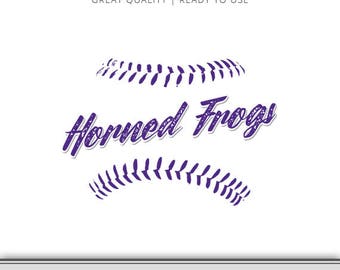 TCU Horned Frogs Baseball Graphic - Horned Frogs - Horned Frog SVG - 7 Files Total - Digital Download - Ready to Use!