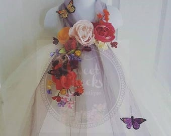 10% off EOS sale Woodland Fairy, Fairy dress, Fairy costume, Ivory flower girl, Flower girl tutu dress, tutu dress, ivory dress, Garden wedd