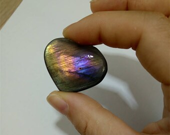 Healing Flash Labradorite Gemstone Jewelry Pendant With Purple,Gold & Blue