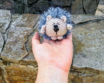 Crochet plush small hedgehog toy Gift for kids Stuff Stuffed Animal Amigurumi Crochet toys Girlfriend gift and kids gift ideas