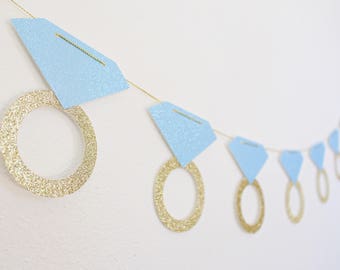 Bachelorette Banner - Bridal Shower Banner - Bachelorette Party Banner - Ring Banner - Wedding Ring Banner -Blush Bridal Shower -Bride to Be