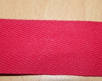 30 mm red cotton twill