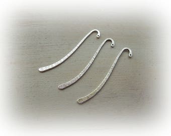 3 bookmarks in antique silver with silver 85 mm