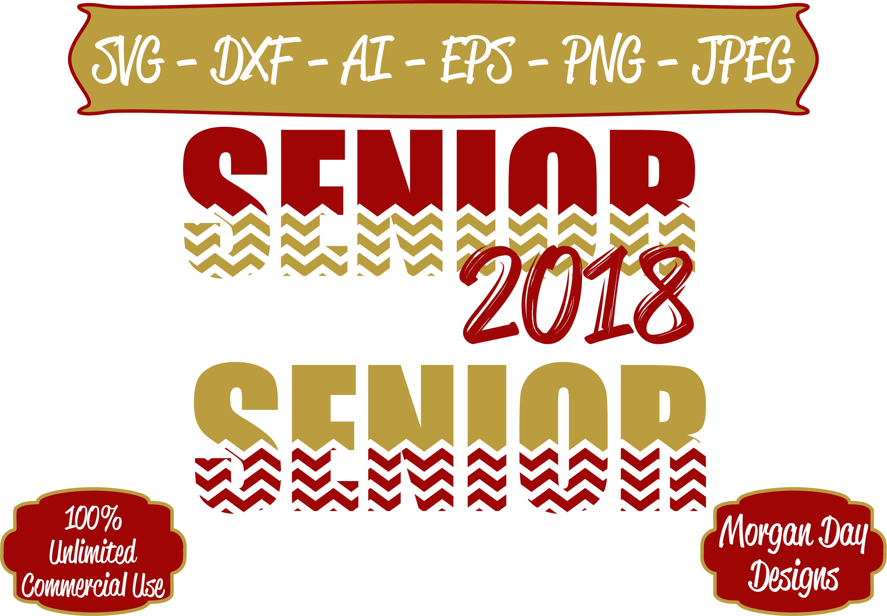 Download Senior SVG file Senior 2018 SVG Chevron Senior Class of