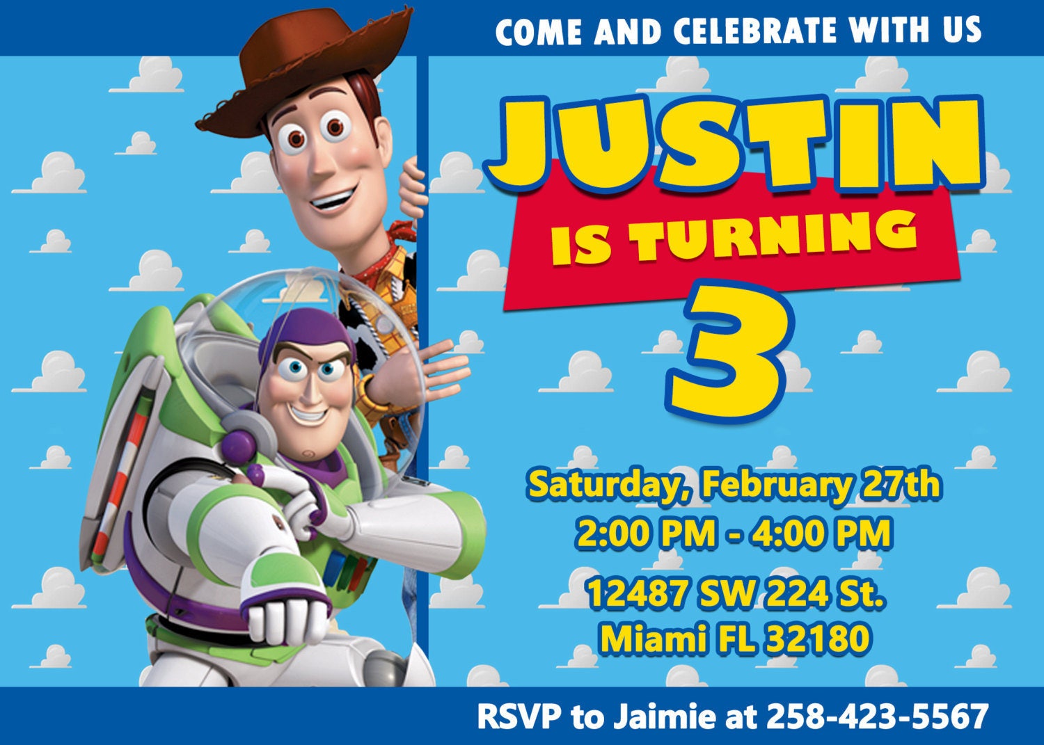 Toy Story Invitation Birthday Toy Story Party