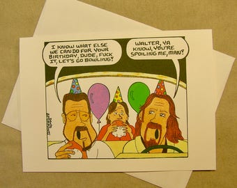 Big lebowski card | Etsy