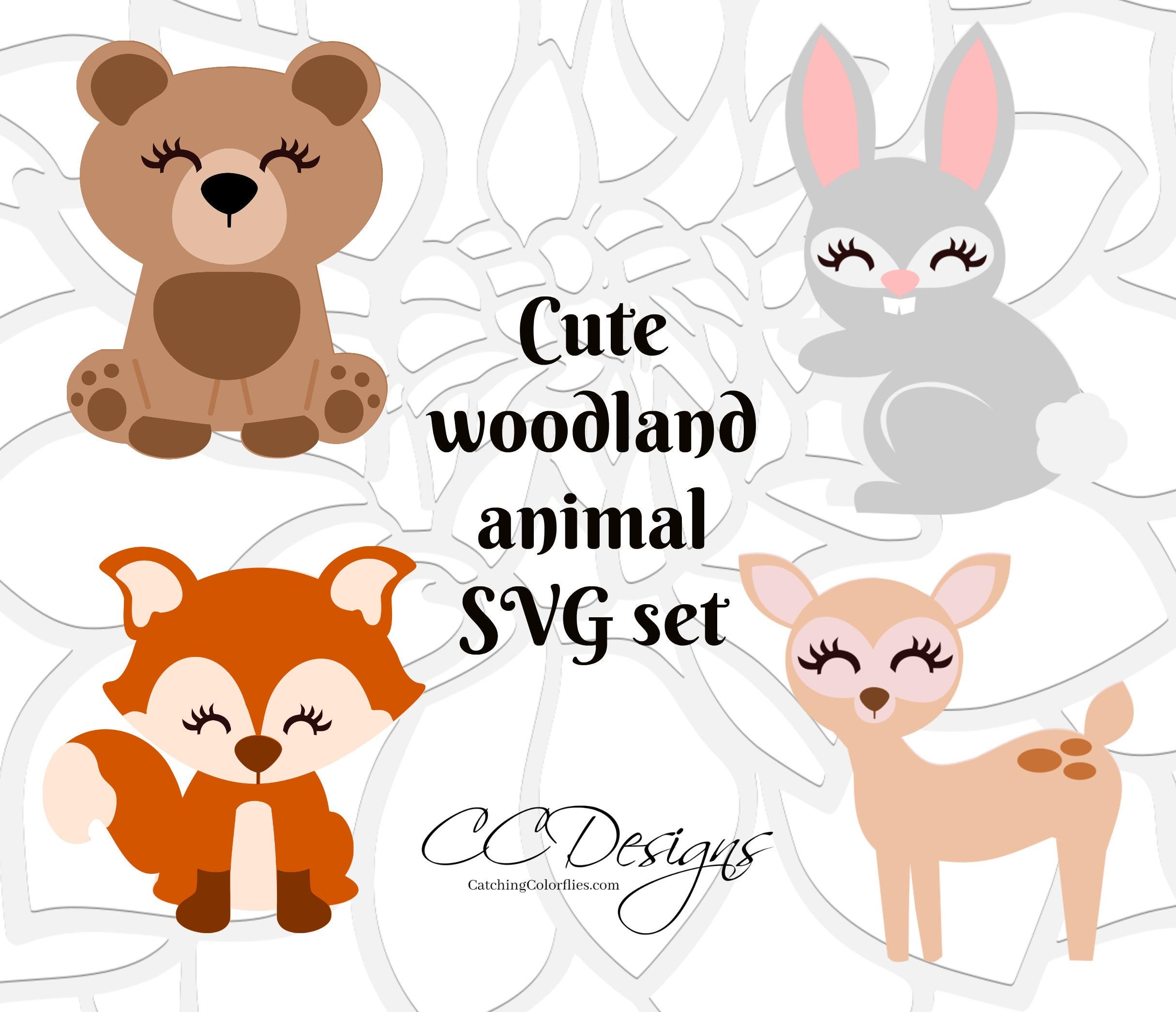 Download Cute Baby Fox SVG Woodland Baby Animals Cute deer clip art