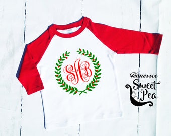 initial christmas shirts