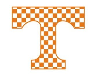 Checkerboard Tennessee Volunteers Power T Vols Embroidery digital design format Instant Download