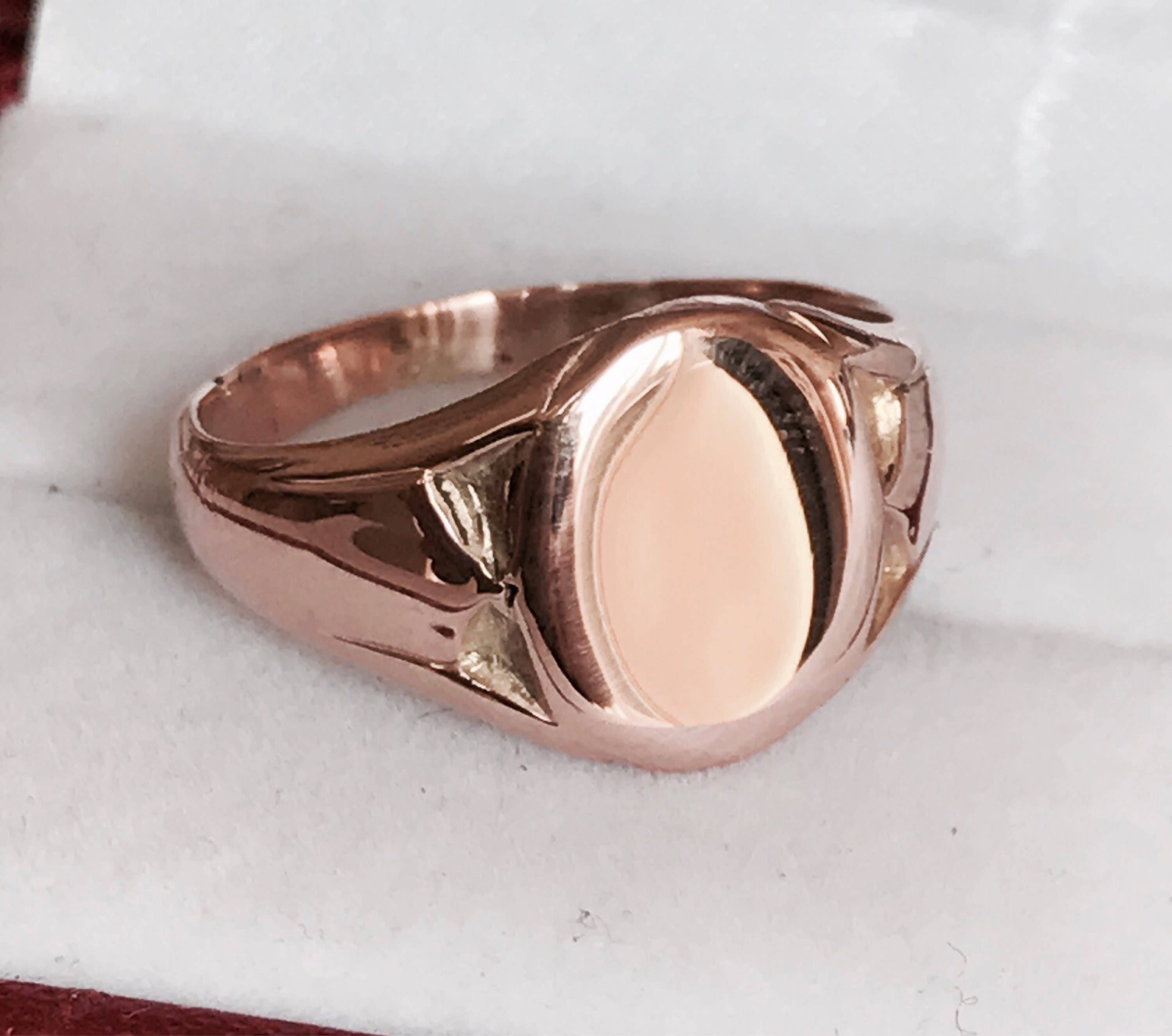 SALE***Superb antique 9ct rose gold Men's ring Birmingham 1918