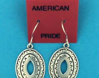 Sterling Silver Concho Earrings