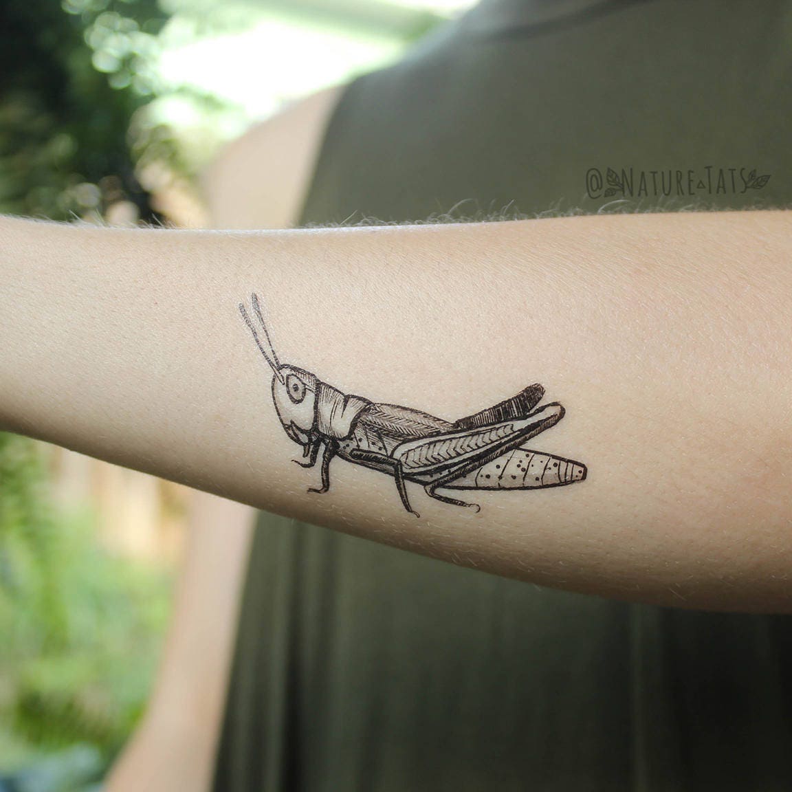 grasshopper temporary tattoo black line tattoo insect grasshopper temporary tattoo black line tattoo insect