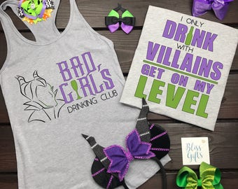 Food And Wine Shirt, Disney Drinking Shirt, Bad Girl's Club, Disney Food And Wine Shirt, Epcot Food And Wine, Villain Shirt, Epcot Drinking