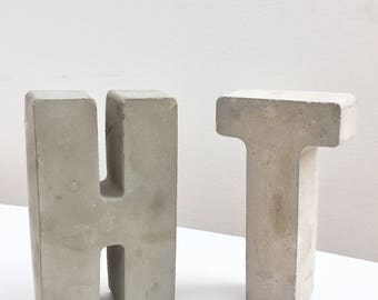 Large concrete cement letters