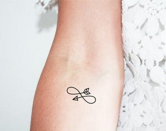 2 Infinity Temporary Tattoos Arrow Tattoo Small Set 2 Infinity Temporary Tattoos Arrow Tattoo Small Set