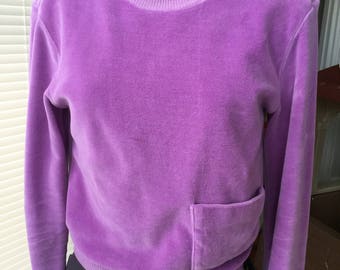 Purple velvet shirt | Etsy