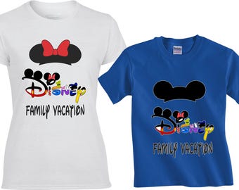 2018 FAMILY VACATION Disney 2018 Mickey & Minnie T-Shirts all