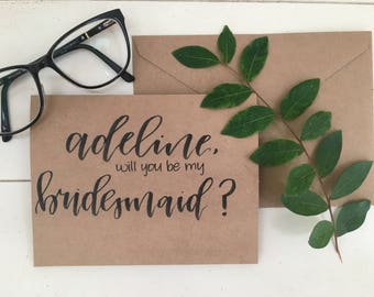 Bridesmaids Proposal Card | Personalized Bridesmaid Card | Will You Be My Bridesmaid?