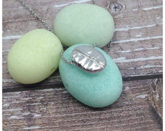 Coffee Bean Necklace, Coffee Bean Pendant, Coffee Necklace, Caffeine Necklace, Ella Rose, Silver Bean, Coffee Bean, Silver,