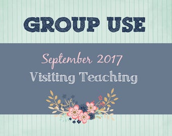 September 2017 Visiting Teaching Message, Relief Society Printable, Instant Download, Message VT LDS handouts, heart box template, Group Use