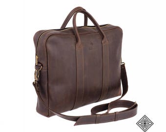 Leather laptop bag 05 - Notebook bag Real Leather Portfolio Leather handmade bag, Genuine Leather, Laptop Case, Leather Gift, gift for him