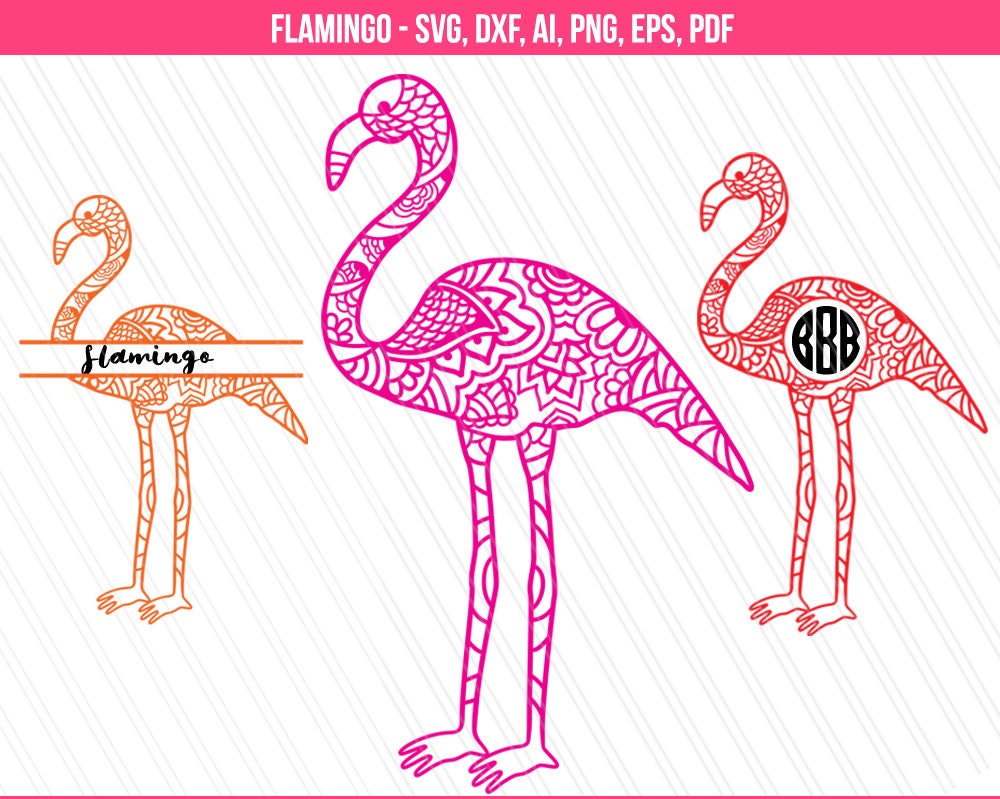 Download Flamingo mandala svg monogram svg Flamingo clipart Flamingo