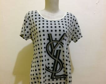 YSL Yves Saint Laurent Big Logo Women's Girls Shirt