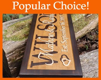 Personalized wedding gift for couple Bridal shower gift Rustic wedding decor sign Engagement gift Personalized wedding sign Custom wood sign