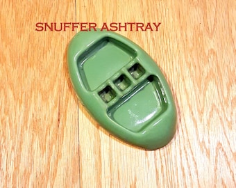 NOVELTY ASHTRAY 1937 Vintage Green Ashtray Game Room Man Cave Tobacciana Collectible Snuffing Butt Snuffer Kitsch Ashtray
