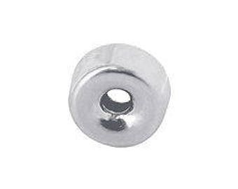 4mm Sterling Silver Plain Rondell Beads - 10 pcs