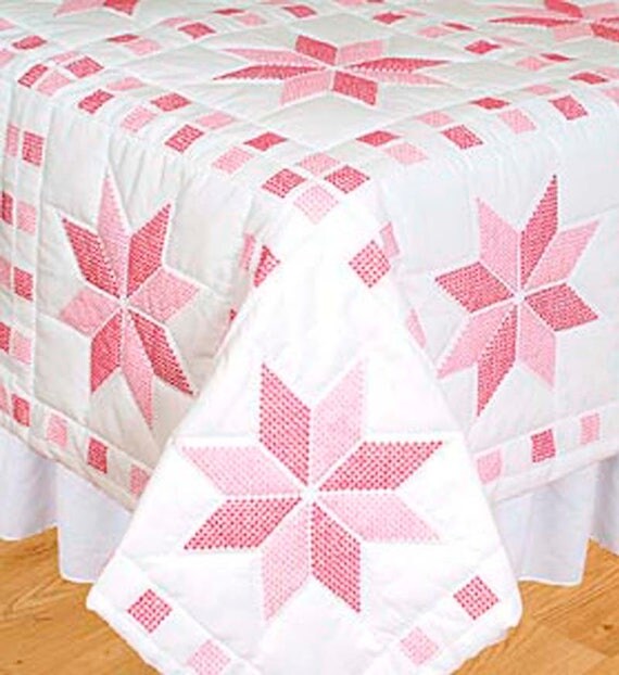 Jack Dempsey Stamped Cross Stitch Pack 18 inches Quilt