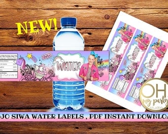 JOJO SIWA birthday, jojo siwa party, jojo siwa birthday, jojo siwa invitation, jojo siwa birthday, jojo siwa, jojo siwa water labels