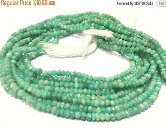 Exclusive Quality Amazonite Micro faceted Roundell 3 - 3.50 mm approx , 14 inch strand