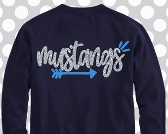 Mustangs svg, SVG, DxF, EpS, Cut file, arrow svg, Mustangs, shortsandlemons, SVG Sayings, football svg, football sister, football mom svg