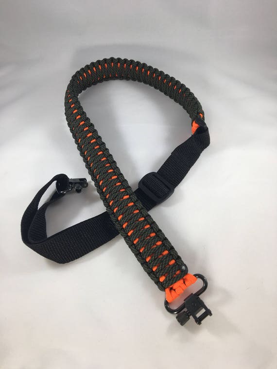 Orange and Camo 550LB Paracord Rifle/Gun Sling Adjustable