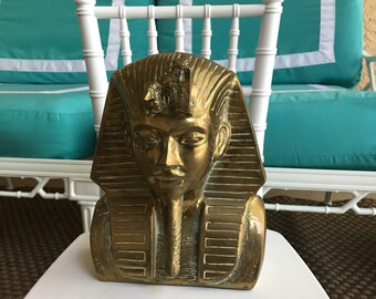 Vintage Brass Pharaoh Bust